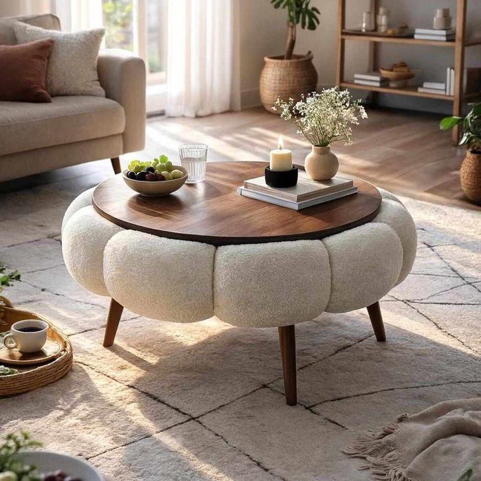 Atelier Del Sofa Papatya 60 - Blanco, Nogal